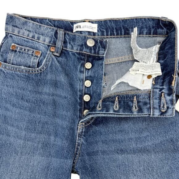 Zara Straight High Rise Jean Size 2 - Picture 5 of 6